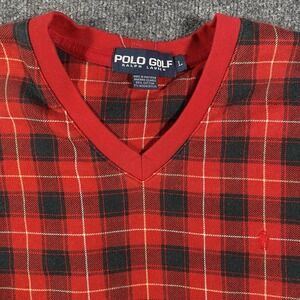 Vintage 90s Polo Golf Ralph Lauren Faded Buffalo Plaid Sweater Vest Mens Large